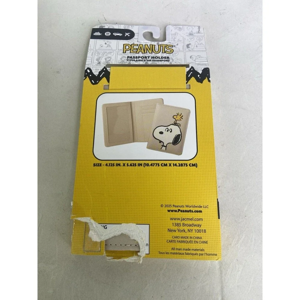 Peanuts Snoopy Woodstock Travelers Passport Holder Document Booklet Wallet